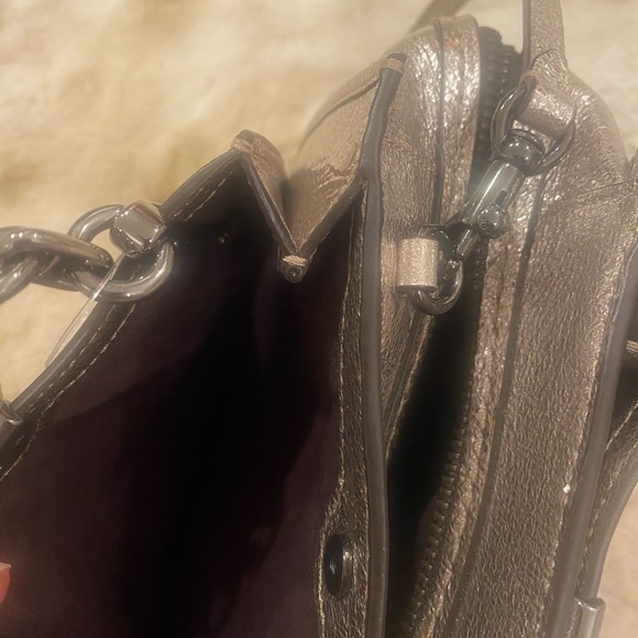 NWOT COACH Dreamer 21 Platinum Metallic Silver Leather Crossbody Satchel - Picture 14 of 14